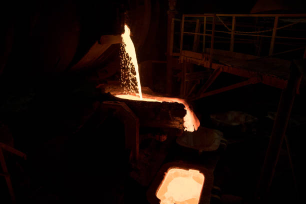 istock Copper smelting at a metallurgical plant 1221312792