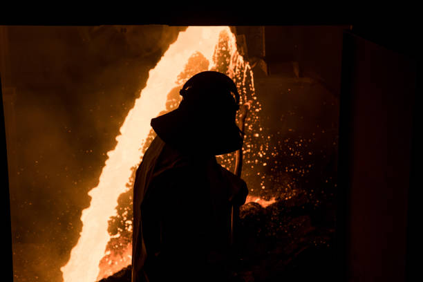 istock Copper smelting at a metallurgical plant 1221315039