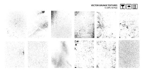 ダーティ グランジ テクスチャ ベクトル セット - 古い点のイラスト素材／クリップ�アート素材／マンガ素材／アイコン素材