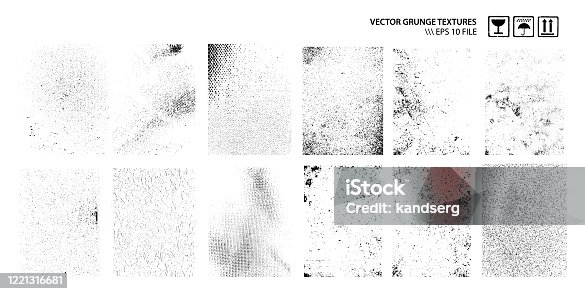 istock Dirty Grunge Textures Vector Set 1221316681