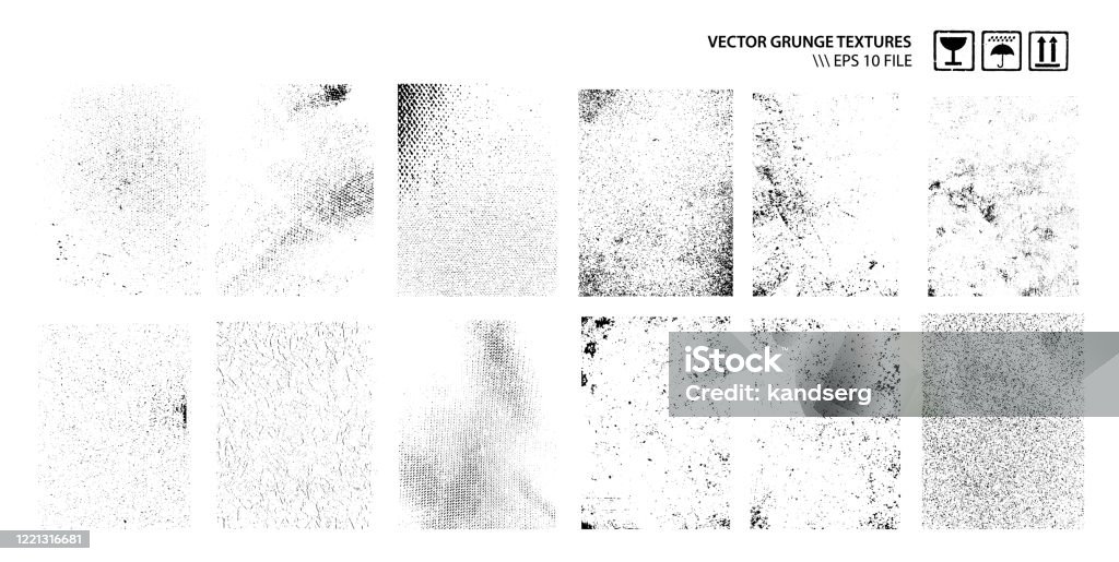 Dirty Grunge Textures Vector Set Set of grunge dirty textures isolated on white. Vector graphic. Textured stock vector