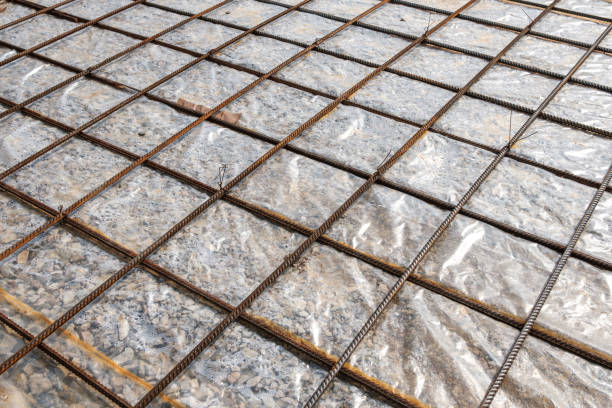istock reinforcement tying for the base plate the process of preparing 1221322248