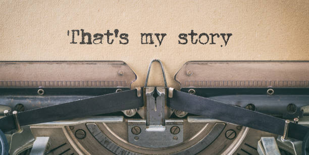 Text written with a vintage typewriter -  That's my story Text written with a vintage typewriter -  That's my story typewriter photos stock pictures, royalty-free photos & images