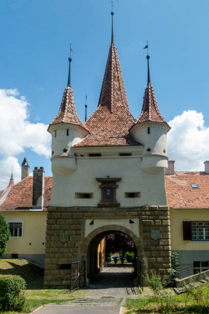 Catherine's gate in old city of Brasov, Transylvania, Romania Catherine's gate in old city of Brasov, Transylvania, Romania; summer day catherines gate stock pictures, royalty-free photos & images