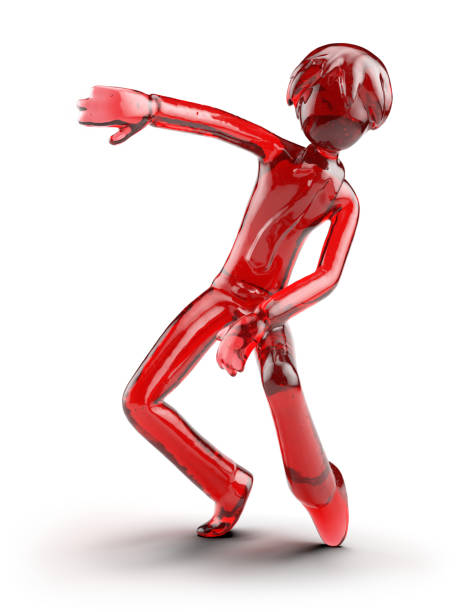 Hip Businessman expressively dancing. Photorealistic 3d illustration.