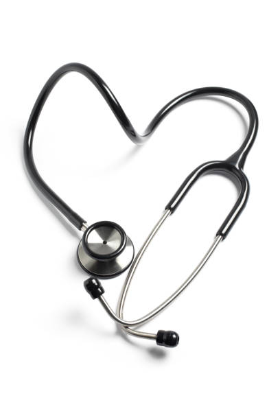 istock Stethoscope Forming a Heart Shape on White Background 1221342423