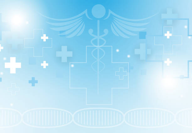 3d medical logo on a colour background