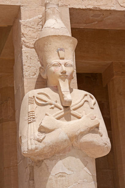 istock Large statue at an ancient egyptian temple 1221345273