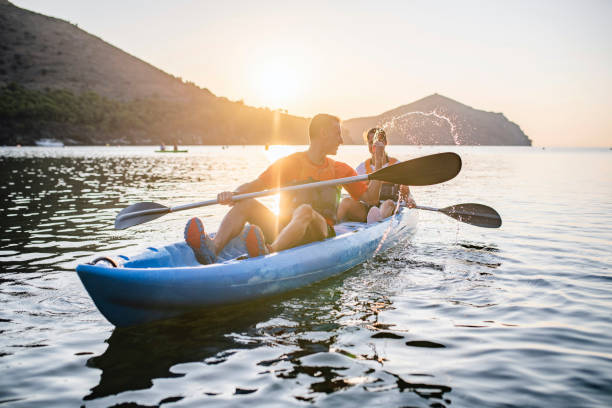 istock Approaching Spanish Kayakers Enjoying Early Morning Paddle 1221345645