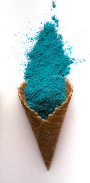 istock Mint natural pigment in waffle, close up 1221345781