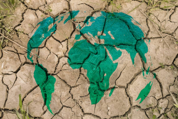 istock World map with dried and cracked soil 1221346194