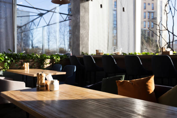istock Concept of dining, breakfast, brunch, or lunch in modern restaurant 1221346481