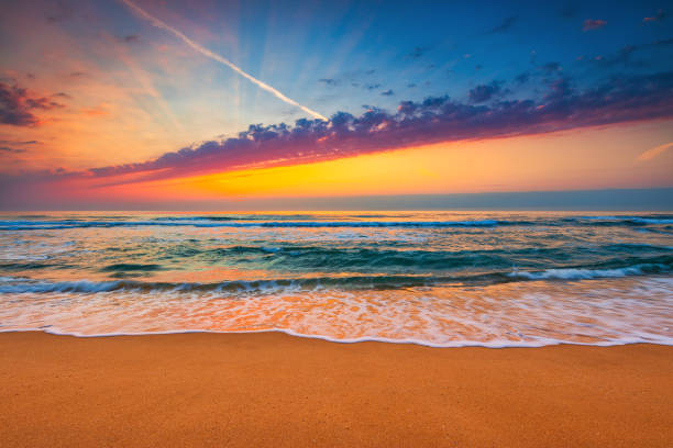 istock Beautiful cloudscape over the sea, sunrise shot 1221347414