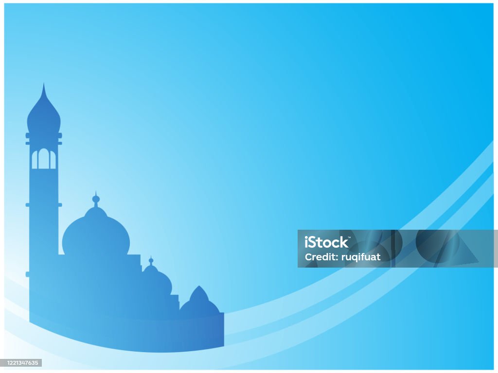 Blue Islamic Background Wallpaper Vector Stock Illustration - Download  Image Now - Al-Haram Mosque, Al-Masjid an-Nabawi, Arab Culture - iStock