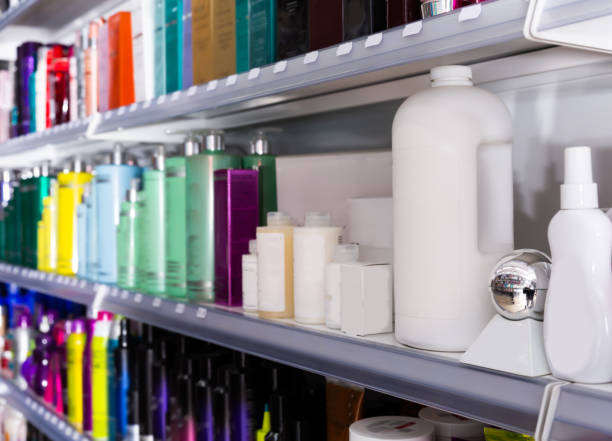 istock Colorful showcase in cosmetic boutique 1221348376