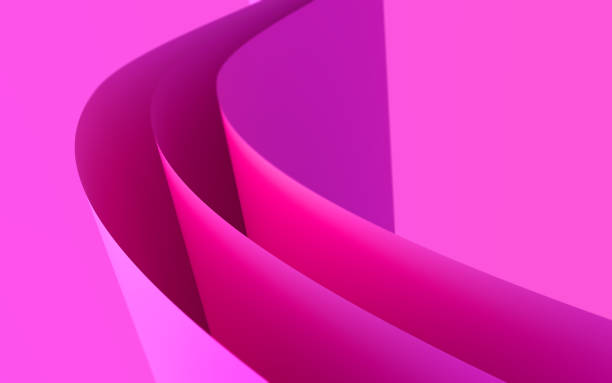 istock Abstract purple shapes on a pink background 1221348825