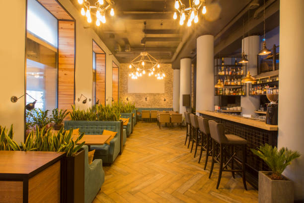 istock Contemporary design in loft style, modern dining place 1221349518