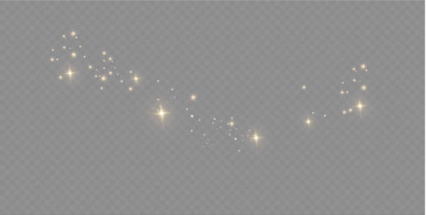 Glow light effect. Vector illustration. Christmas flash. dust.