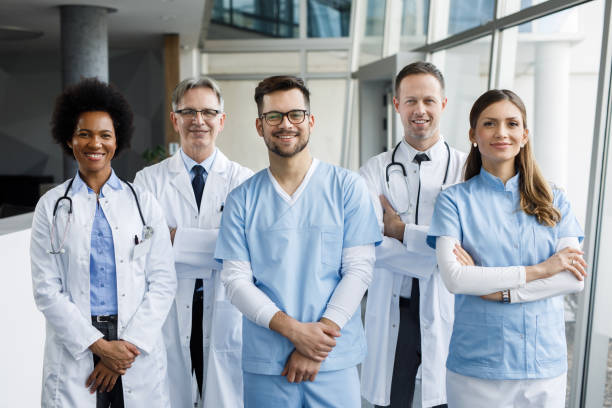 istock Diverse group of hospital doctors, surgeons, and nurses 1221355839