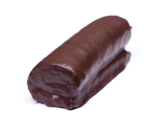 istock Sweet chocolate glazed pastry roll 1221357360