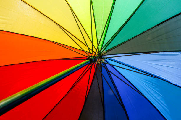 istock background fabric texture of Colorful umbrella 1221362781