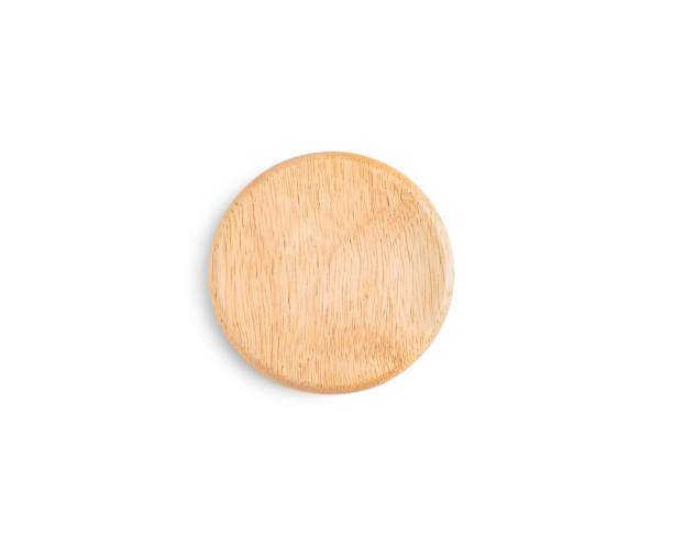 istock wood Jar lid on white background 1221363400