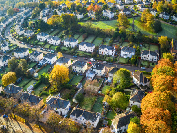 글래스고 의 사우스 사이드에 있는 주택 - housing development house scotland uk 뉴스 사진 이미지