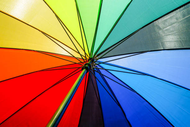 istock background fabric texture of Colorful umbrella 1221364657