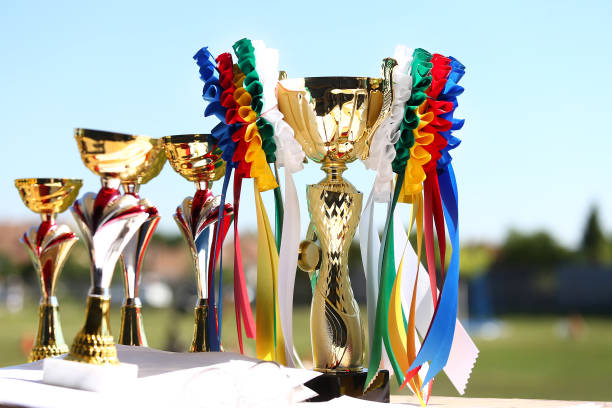 istock Awards waiting to be assigned after equitation event on racetrack 1221368343