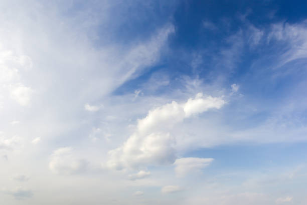 istock Background of sky with cirrus and cumulus clouds 1221371773