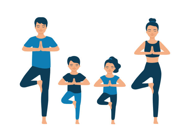 4,150 Family Yoga Illustrations & Clip Art - iStock | Asian family yoga,  Family yoga computer, Family yoga class