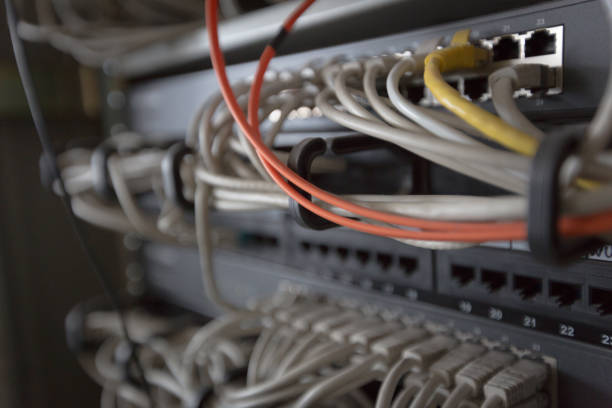 istock Rack Mounted Servers In A Server Room, close up 1221374922