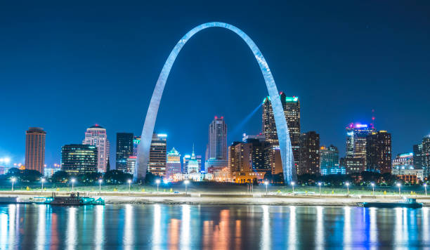 istock St. Louis Cityscape with Gateway Arch Monument 1221375876