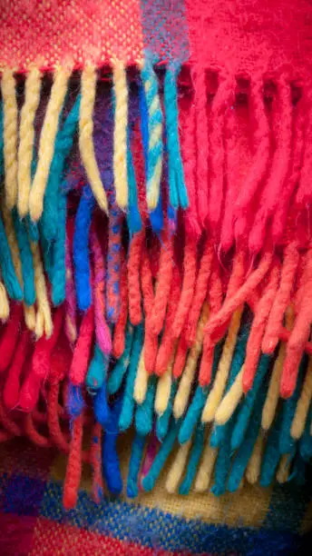 Colored blanket fringes