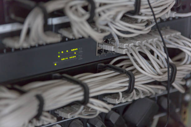 istock Rack Mounted Servers In A Server Room, close up 1221378750