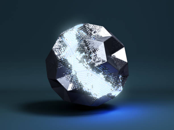 istock futuristic background geometric figure with a luminous area on the surface 3d render on darck background 1221380286