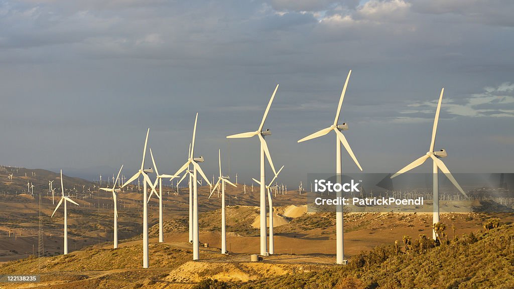 Parc éolien de Tehachapi Pass, Californie, États-Unis - Photo de Action climatique libre de droits