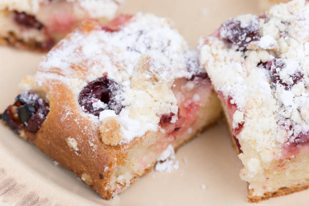 istock Cherry pastries served on the plate 1221383454