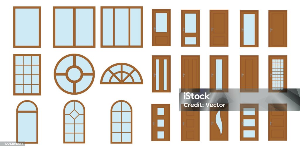 Windows And Doors Set Of Brown Windows And Doors Isolated On A White Background Vector Cartoon Illustration Vector Stock Illustration - Download Image Now - iStock Windows And Doors Set Of Brown Windows And Doors Isolated On A White Background Vector Cartoon Illustration Vector Stock Illustration - Download Image Now - iStock