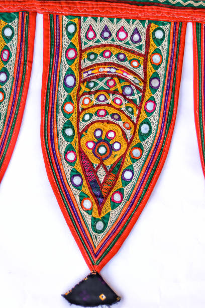 istock traditional and pattern art embroidery artwork beautiful view, Handmade. Ethnic and tribal motifs. Print in the bohemian style, selective focus 1221385438