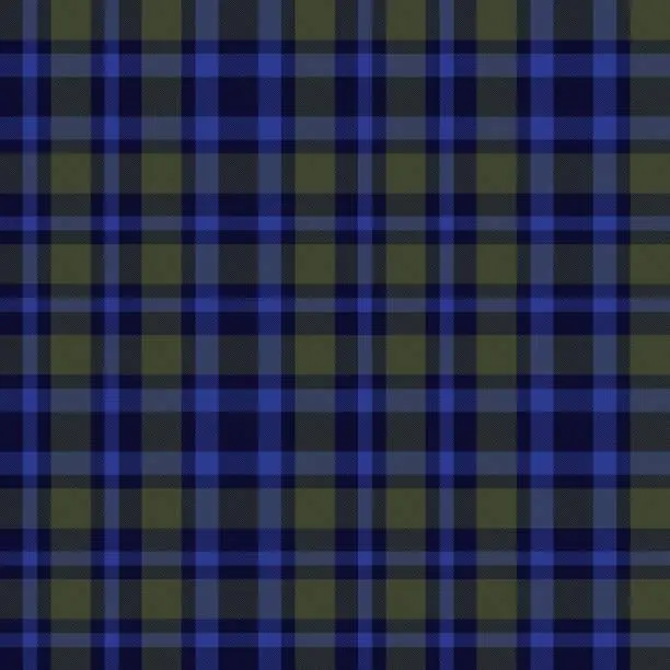 Vector illustration of Green Plaid Tartan Checkered Seamless Pattern