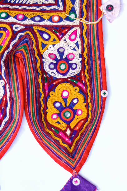 istock traditional and pattern art embroidery artwork beautiful view, Handmade. Ethnic and tribal motifs. Print in the bohemian style, selective focus 1221386552
