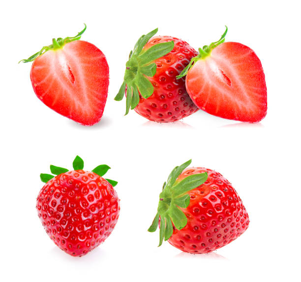 istock Strawberry isolated on the white background 1221386936