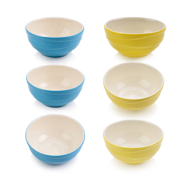 istock set of ceramic bowl on white background 1221386938