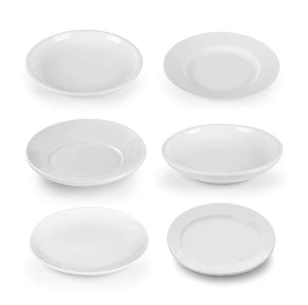 istock swt of white plate on white background 1221387015