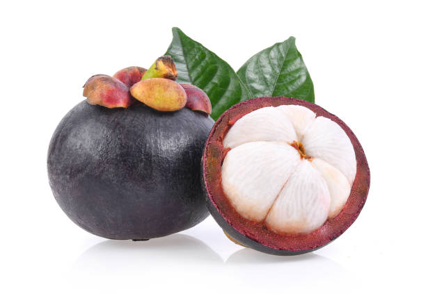 istock mangosteen sweet fruit isolated on white background 1221387549