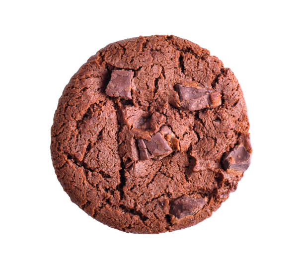 istock dark chocolate soft cookies isolated on white background 1221387969