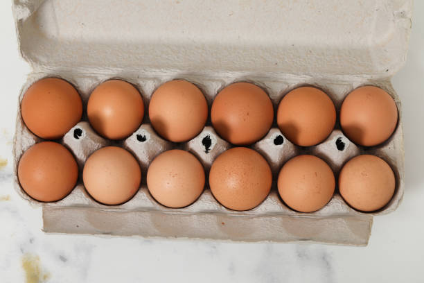 istock raw eggs healthy group farm product in box 1221390166