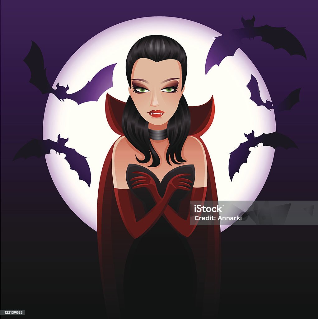 Miss Dracula - Royalty-free Vampiro arte vetorial