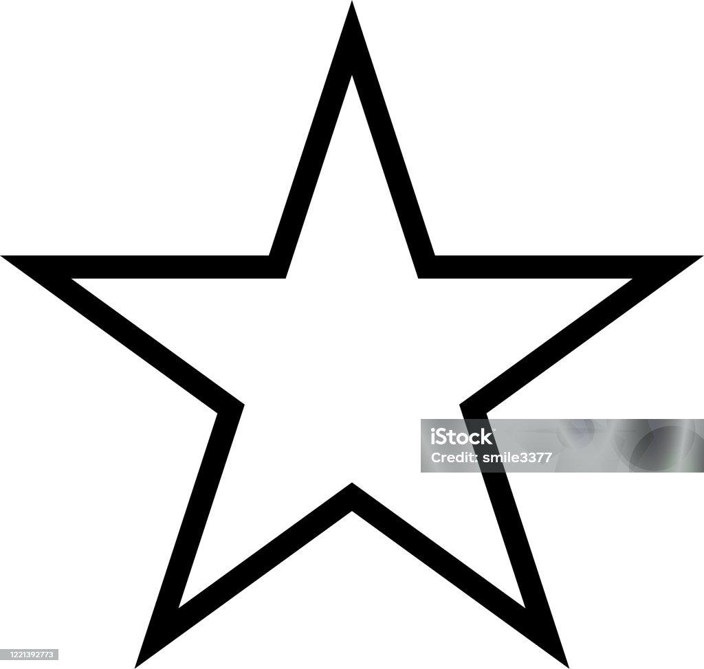 Star. Star vector icon. Black Star, isolated in modern simple flat linear style. Vector illustration Abstract stock vector